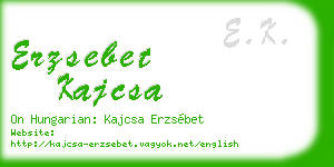 erzsebet kajcsa business card